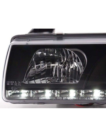 Fari Daylight Luci diurne a LED BMW Serie 3 E36 Limo / Touring nero per guida a destra