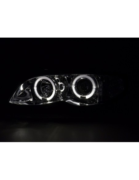 Set faro BMW Serie 3 E46 Limo / Touring 02-05 cromato per guida a destra