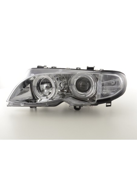 Set faro BMW Serie 3 E46 Limo / Touring 02-05 cromato per guida a destra