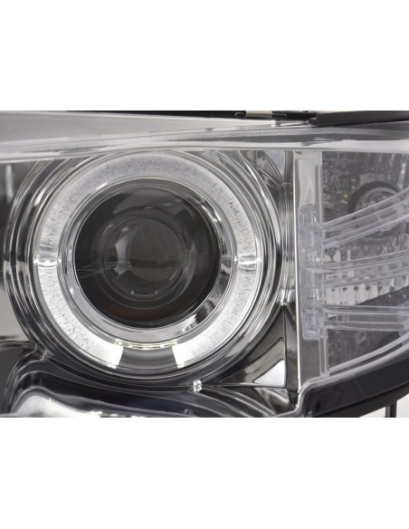 Set faro BMW Serie 3 E46 Limo / Touring 02-05 cromato per guida a destra