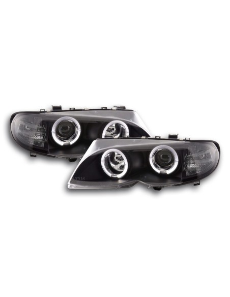 Set faro BMW Serie 3 E46 Limo / Touring 02-05 nero per guida a destra