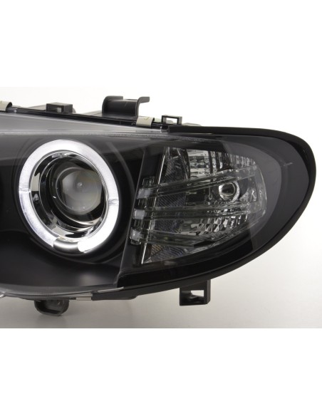 Set faro BMW Serie 3 E46 Limo / Touring 02-05 nero per guida a destra