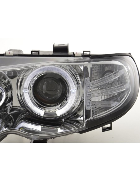 Set faro BMW Serie 3 E46 Limo / Touring 02-05 cromato