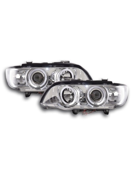 Set fari BMW X5 E53 98-02 cromato