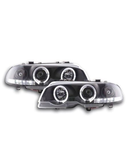 Set faro BMW Serie 3 E46 Coupe / Cabrio 98-02 nero