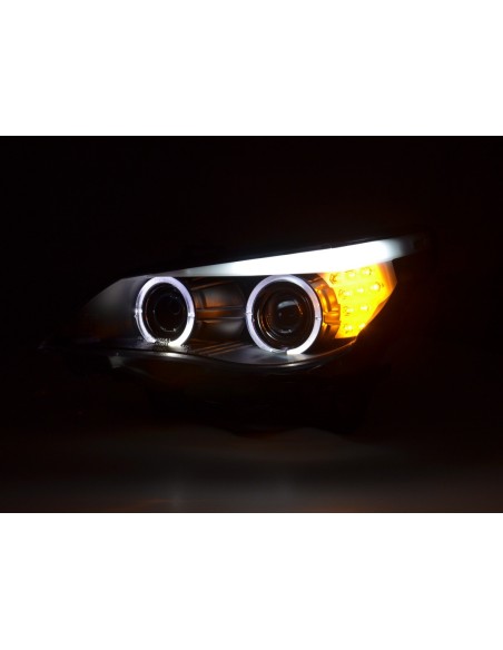 Set faro BMW Serie 5 E60 / E61 03-07 nero