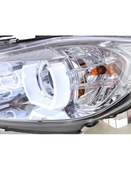 Faro Daylight LED DRL look BMW Serie 3 E90 / E91 05-08 cromato