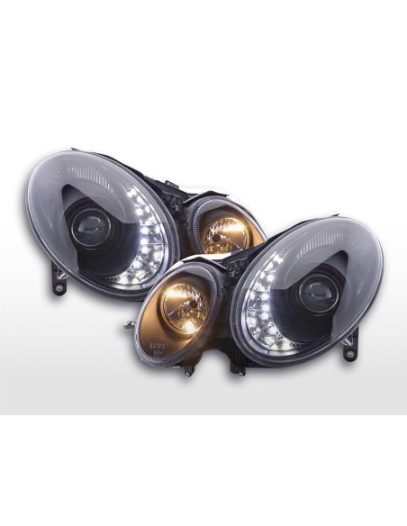 Daylight faro LED DRL look Mercedes Classe E 211 02-06 nero