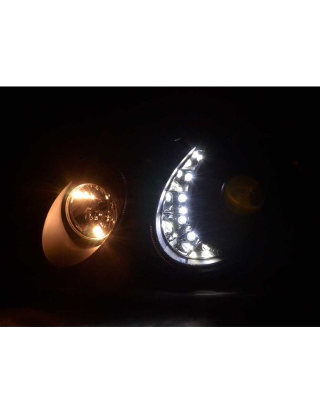 Daylight faro LED DRL look Mercedes Classe E 211 02-06 nero
