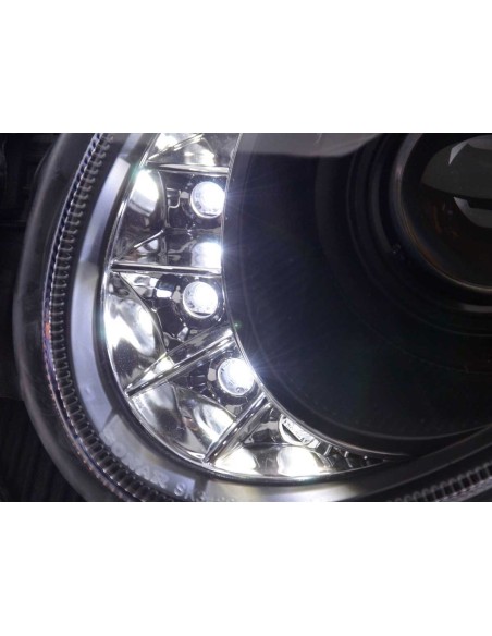 Daylight faro LED DRL look Mercedes Classe E 211 02-06 nero