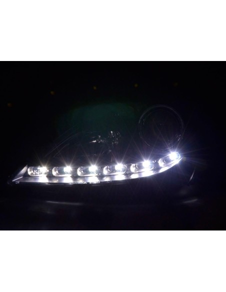Daylight faro LED DRL look Mercedes SLK 171 04-11 nero