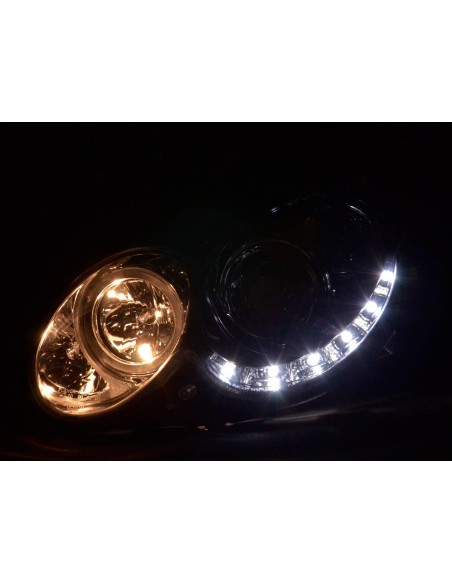 Faro Daylight LED DRL look Mercedes CLK tipo W209 04-09 cromato