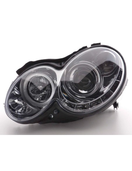 Faro Daylight LED DRL look Mercedes CLK tipo W209 04-09 cromato