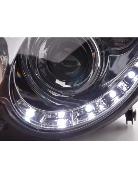 Faro Daylight LED DRL look Mercedes CLK tipo W209 04-09 cromato