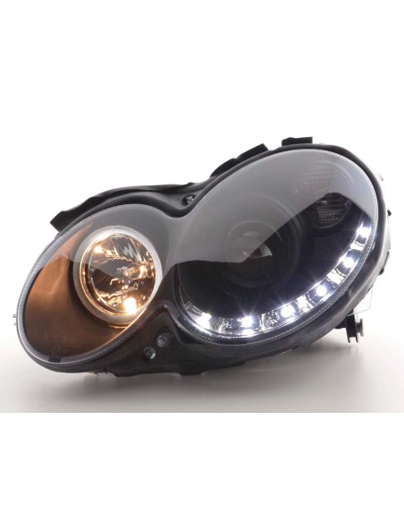 Faro Daylight LED DRL look Mercedes CLK tipo W209 04-09 nero