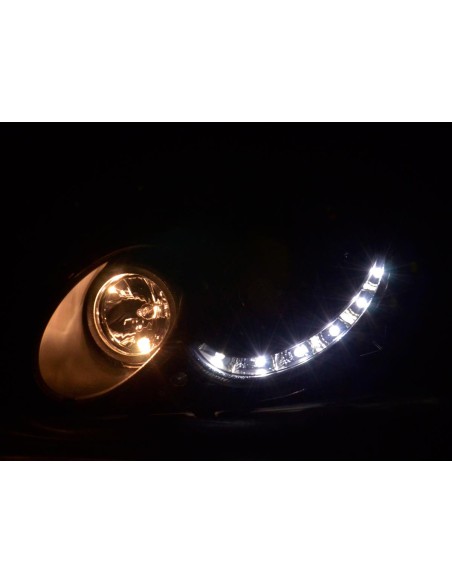Faro Daylight LED DRL look Mercedes CLK tipo W209 04-09 nero