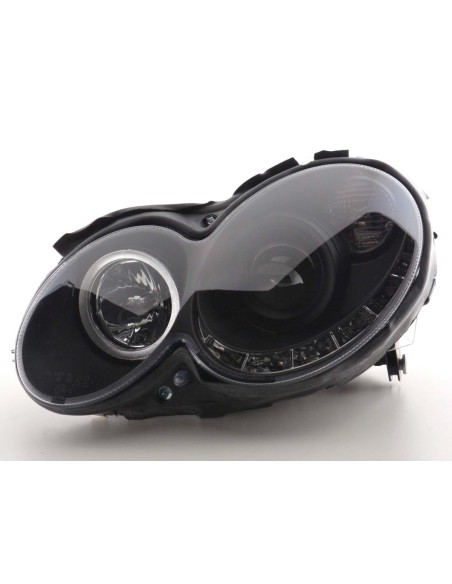 Faro Daylight LED DRL look Mercedes CLK tipo W209 04-09 nero
