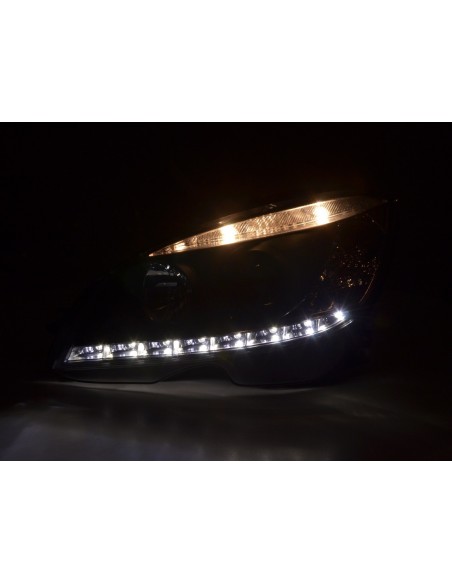 Daylight faro LED DRL look Mercedes Classe C W204 07-10 nero
