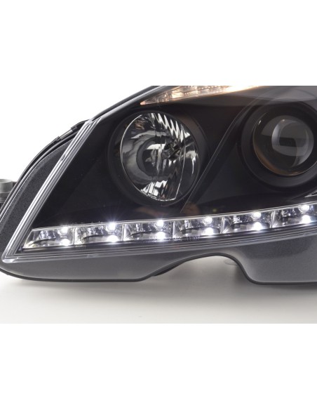 Daylight faro LED DRL look Mercedes Classe C W204 07-10 nero