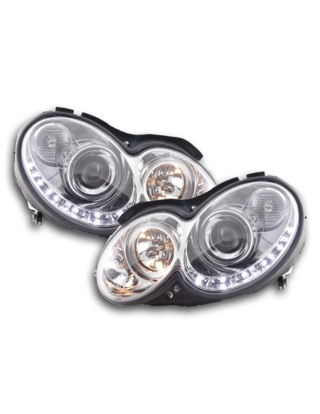 Faro Daylight LED DRL look Mercedes CLK W209 04-09 cromato