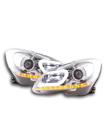 Faro Daylight LED DRL look Mercedes Classe C W204 11-14 cromato