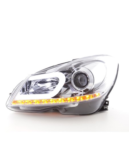 Faro Daylight LED DRL look Mercedes Classe C W204 11-14 cromato