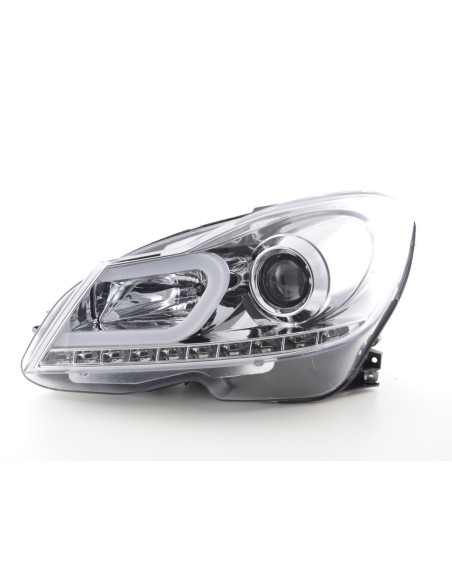 Faro Daylight LED DRL look Mercedes Classe C W204 11-14 cromato