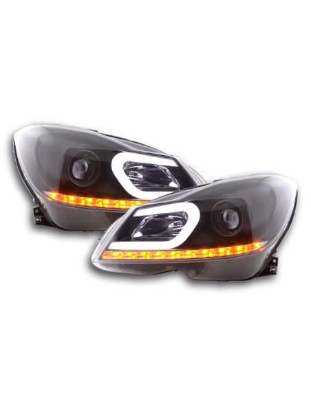 Daylight faro LED DRL look Mercedes Classe C W204 11-14 nero