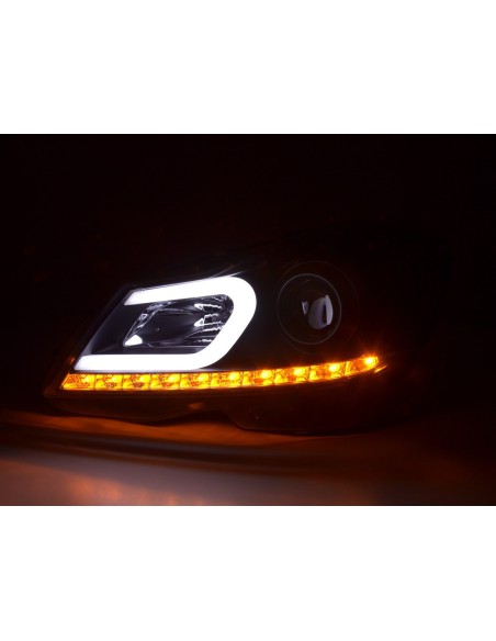Daylight faro LED DRL look Mercedes Classe C W204 11-14 nero