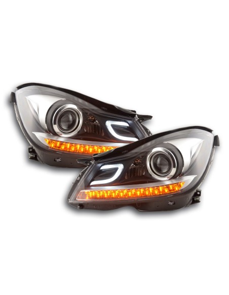 Daylight faro LED DRL look Mercedes Classe C (204) 2011-2014 nero