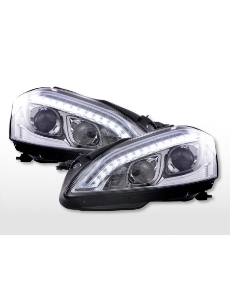 Faro Daylight LED DRL look Mercedes-Benz Classe S (221) 05-09 cromato