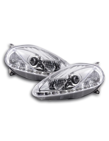 Faro Daylight LED DRL look Fiat Grande Punto tipo 199 05-08 cromato
