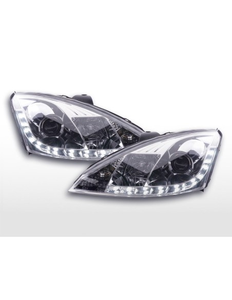 Faro diurno Luci di marcia diurna a LED Ford Focus 1 C170 cromate