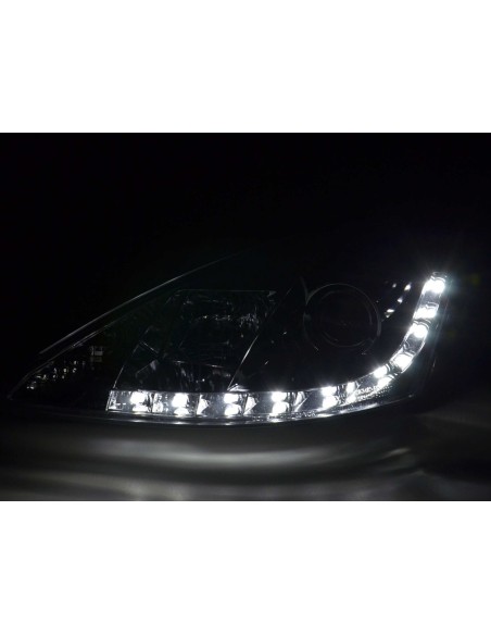 Faro diurno Luci di marcia diurna a LED Ford Focus 1 C170 cromate