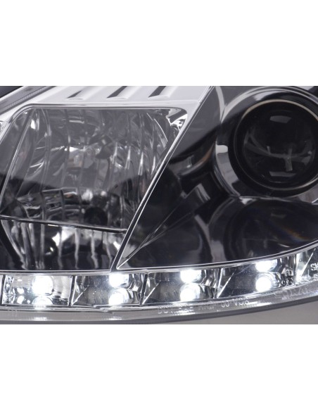 Faro diurno Luci di marcia diurna a LED Ford Focus 1 C170 cromate