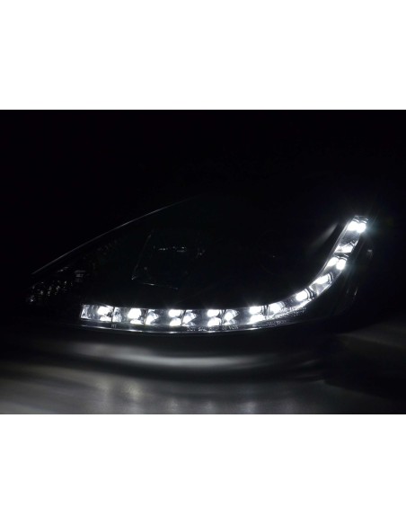 Faro Daylight Luci di marcia diurna a LED Ford Focus 1 C170 nero
