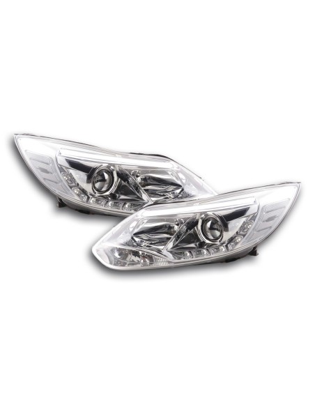 Faro Daylight LED DRL look Ford Focus 3 2010- cromato