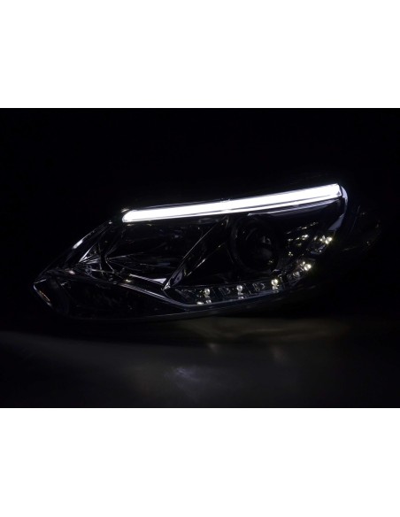 Faro Daylight LED DRL look Ford Focus 3 2010- cromato