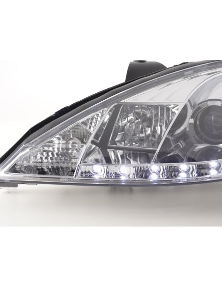 Daylight faro LED DRL look Ford Focus 3/4/5 porte. 01-04 cromato per veicoli con guida a destra