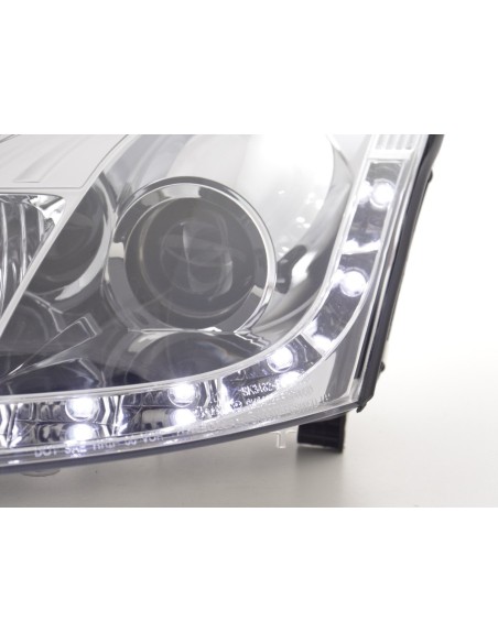 Daylight faro LED DRL look Ford Focus 3/4/5 porte. 01-04 cromato per veicoli con guida a destra