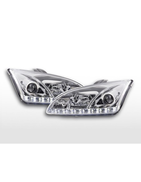 Daylight faro LED DRL look Ford Focus 4/5 porte. 05-08 cromato per veicoli con guida a destra