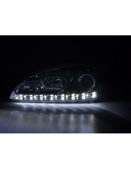 Daylight faro LED DRL look Ford Focus 4/5 porte. 05-08 cromato per veicoli con guida a destra