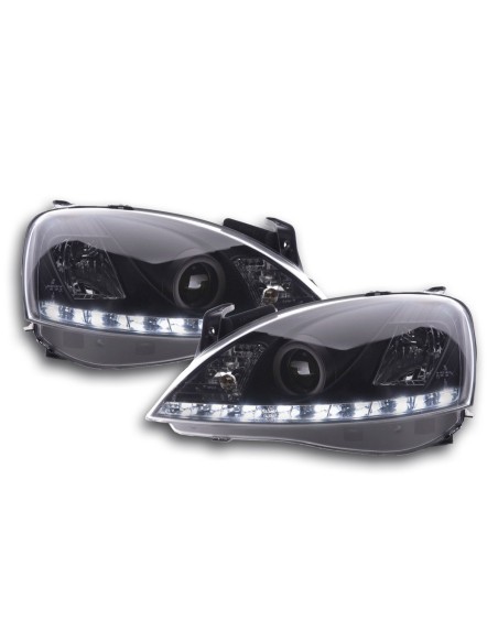 Faro Daylight Luci di marcia diurna a LED Opel Corsa C 01-06 nero