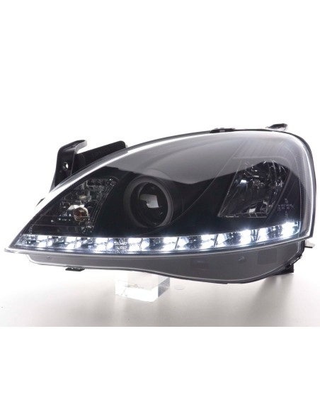 Faro Daylight Luci di marcia diurna a LED Opel Corsa C 01-06 nero