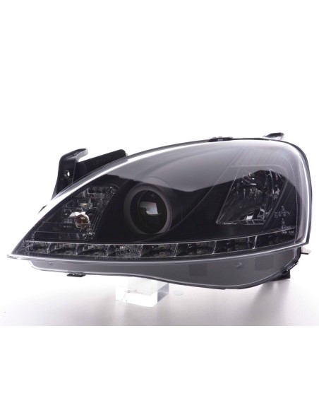 Faro Daylight Luci di marcia diurna a LED Opel Corsa C 01-06 nero