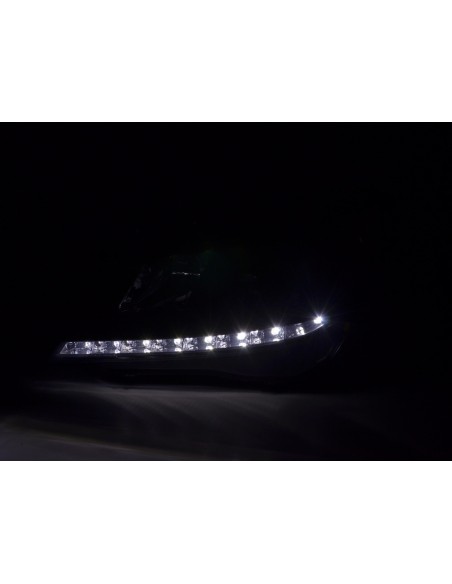 Faro Daylight LED DRL look Opel Astra H 04-10 nero per guida a destra