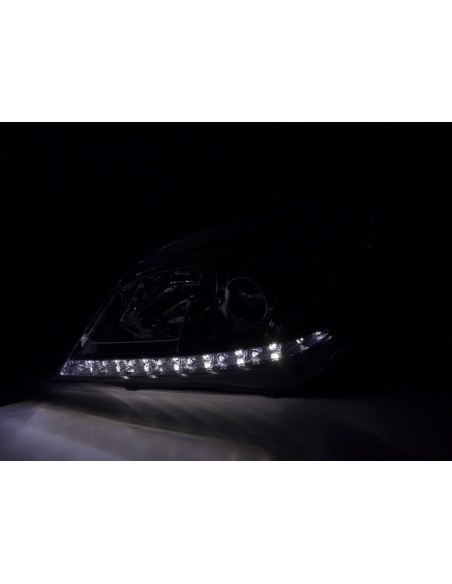 Faro Daylight LED DRL look Opel Astra H 04-10 cromato per veicoli con guida a destra