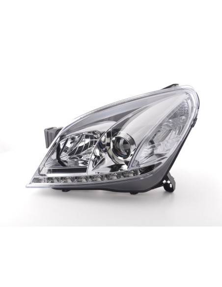 Faro Daylight LED DRL look Opel Astra H 04-10 cromato per veicoli con guida a destra