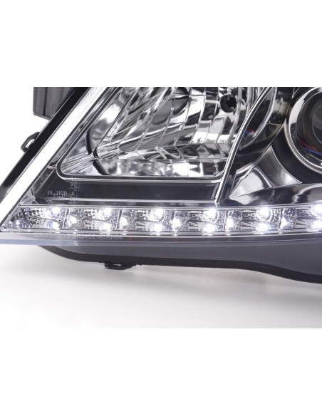 Faro Daylight LED DRL look Opel Astra H 04-10 cromato per veicoli con guida a destra