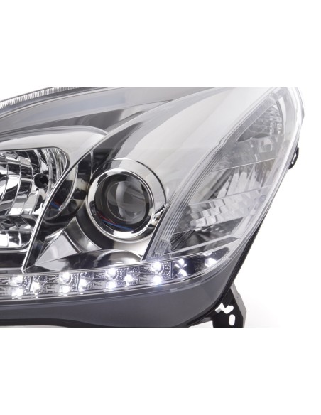 Faro Daylight LED DRL look Opel Astra H 04-10 cromato per veicoli con guida a destra